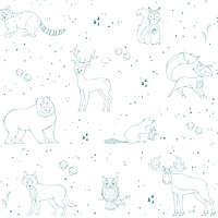 MHZ Design Collection Motiv WILDLIFE türkis