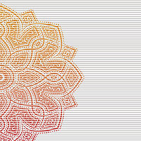 MHZ Wabenplissees DUETTE® Dessins NAMASTE orange