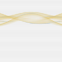 Wabenplissee mit geschwungenem Linienmuster in Gelbtönen auf Weiss – Dessin „Wave 6648“.