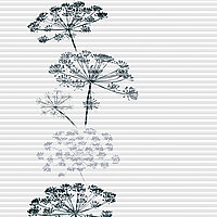 Wabenplissee mit linksseitigem Blütenmotiv aus filigranen Dolden in Schwarz-Weiss – MHZ-Dessin „Garden links“.