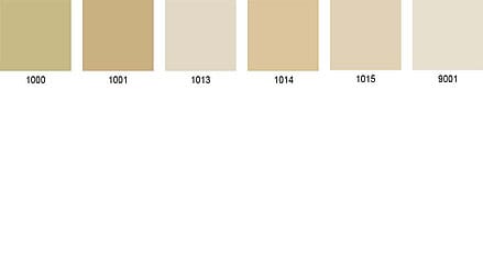 MHZ RAL Farben beige